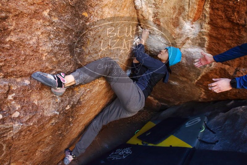 Bouldering in Hueco Tanks on 01/26/2019 with Blue Lizard Climbing and Yoga
Filename: SRM_20190126_1146530.jpg
Aperture: f/4.5
Shutter Speed: 1/200
Body: Canon EOS-1D Mark II
Lens: Canon EF 16-35mm f/2.8 L