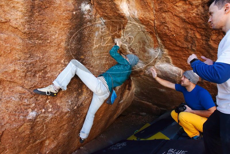 Bouldering in Hueco Tanks on 01/26/2019 with Blue Lizard Climbing and Yoga

Filename: SRM_20190126_1148230.jpg
Aperture: f/5.6
Shutter Speed: 1/200
Body: Canon EOS-1D Mark II
Lens: Canon EF 16-35mm f/2.8 L