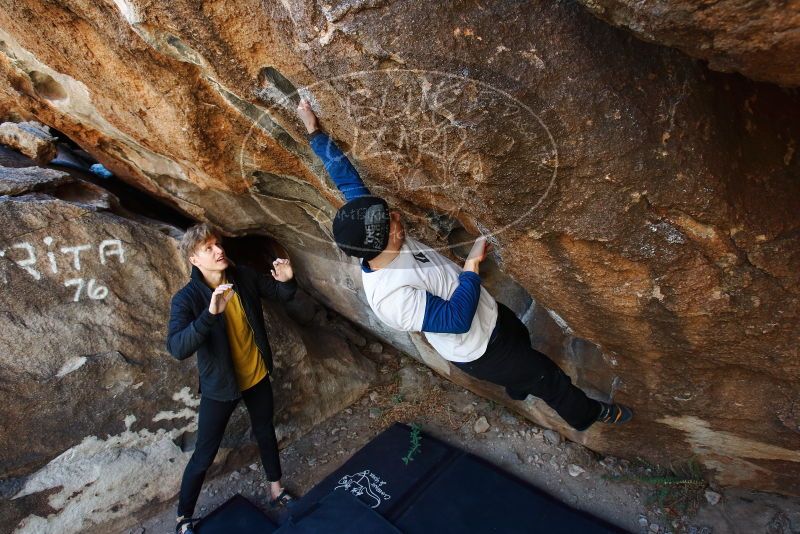 Bouldering in Hueco Tanks on 01/26/2019 with Blue Lizard Climbing and Yoga
Filename: SRM_20190126_1235230.jpg
Aperture: f/4.5
Shutter Speed: 1/200
Body: Canon EOS-1D Mark II
Lens: Canon EF 16-35mm f/2.8 L