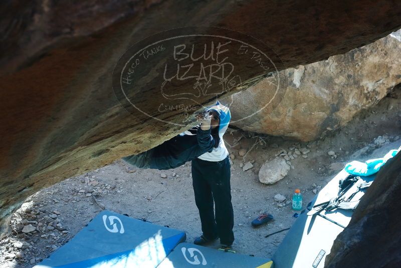 Bouldering in Hueco Tanks on 01/26/2019 with Blue Lizard Climbing and Yoga
Filename: SRM_20190126_1315580.jpg
Aperture: f/5.0
Shutter Speed: 1/250
Body: Canon EOS-1D Mark II
Lens: Canon EF 50mm f/1.8 II