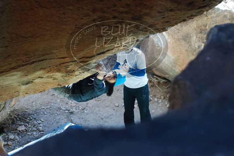 Bouldering in Hueco Tanks on 01/26/2019 with Blue Lizard Climbing and Yoga
Filename: SRM_20190126_1331290.jpg
Aperture: f/3.5
Shutter Speed: 1/250
Body: Canon EOS-1D Mark II
Lens: Canon EF 50mm f/1.8 II