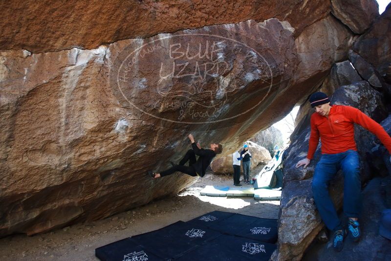 Bouldering in Hueco Tanks on 01/26/2019 with Blue Lizard Climbing and Yoga

Filename: SRM_20190126_1352080.jpg
Aperture: f/5.0
Shutter Speed: 1/250
Body: Canon EOS-1D Mark II
Lens: Canon EF 16-35mm f/2.8 L