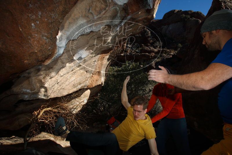 Bouldering in Hueco Tanks on 01/26/2019 with Blue Lizard Climbing and Yoga
Filename: SRM_20190126_1618310.jpg
Aperture: f/6.3
Shutter Speed: 1/250
Body: Canon EOS-1D Mark II
Lens: Canon EF 16-35mm f/2.8 L