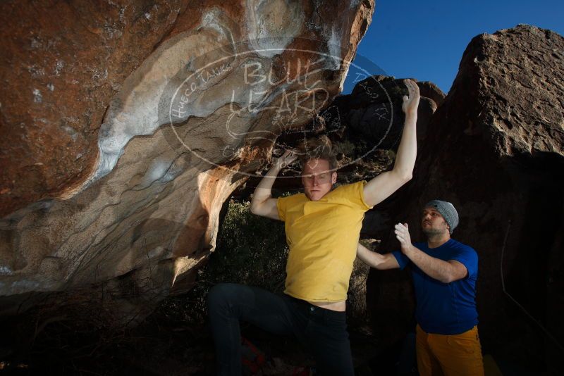 Bouldering in Hueco Tanks on 01/26/2019 with Blue Lizard Climbing and Yoga

Filename: SRM_20190126_1659440.jpg
Aperture: f/6.3
Shutter Speed: 1/250
Body: Canon EOS-1D Mark II
Lens: Canon EF 16-35mm f/2.8 L