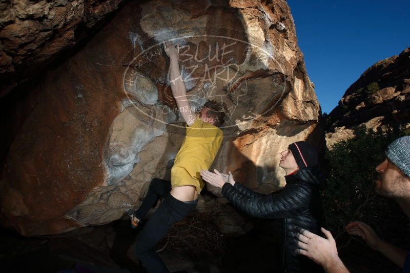 Bouldering in Hueco Tanks on 01/26/2019 with Blue Lizard Climbing and Yoga

Filename: SRM_20190126_1709430.jpg
Aperture: f/6.3
Shutter Speed: 1/250
Body: Canon EOS-1D Mark II
Lens: Canon EF 16-35mm f/2.8 L