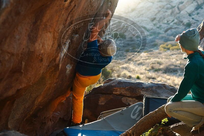 Bouldering in Hueco Tanks on 01/26/2019 with Blue Lizard Climbing and Yoga

Filename: SRM_20190126_1808270.jpg
Aperture: f/4.0
Shutter Speed: 1/250
Body: Canon EOS-1D Mark II
Lens: Canon EF 50mm f/1.8 II