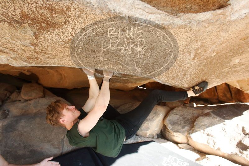 Bouldering in Hueco Tanks on 01/27/2019 with Blue Lizard Climbing and Yoga
Filename: SRM_20190127_1029190.jpg
Aperture: f/6.3
Shutter Speed: 1/250
Body: Canon EOS-1D Mark II
Lens: Canon EF 16-35mm f/2.8 L