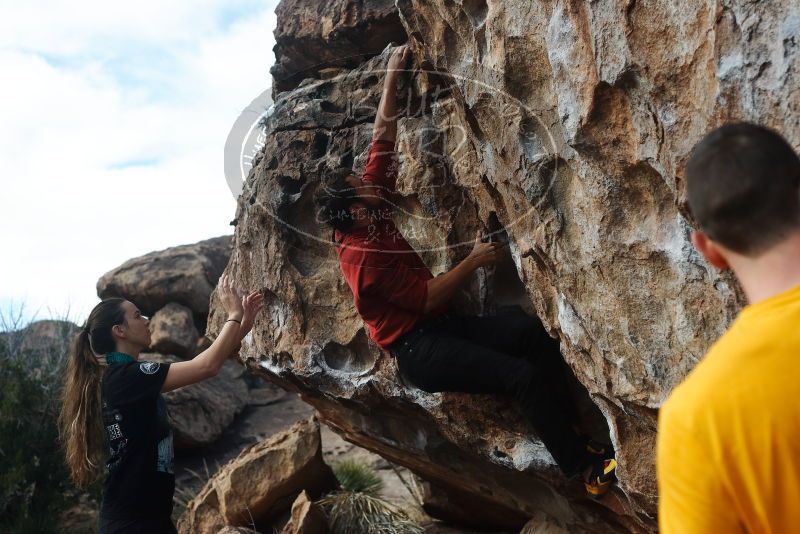 Bouldering in Hueco Tanks on 02/03/2019 with Blue Lizard Climbing and Yoga
Filename: SRM_20190203_1104410.jpg
Aperture: f/4.0
Shutter Speed: 1/1250
Body: Canon EOS-1D Mark II
Lens: Canon EF 50mm f/1.8 II