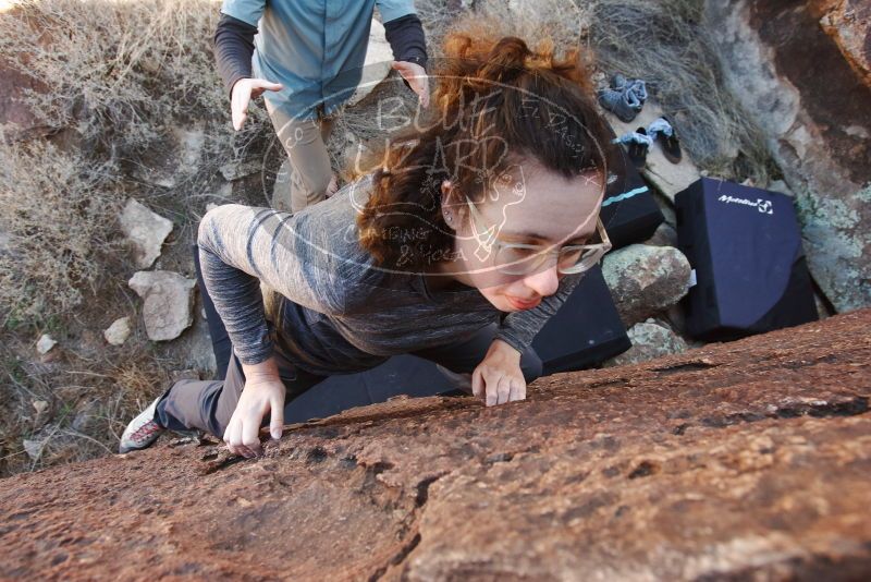 Bouldering in Hueco Tanks on 02/03/2019 with Blue Lizard Climbing and Yoga
Filename: SRM_20190203_1235150.jpg
Aperture: f/5.6
Shutter Speed: 1/200
Body: Canon EOS-1D Mark II
Lens: Canon EF 16-35mm f/2.8 L