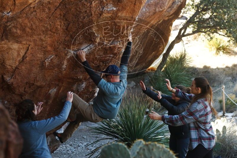 Bouldering in Hueco Tanks on 02/03/2019 with Blue Lizard Climbing and Yoga
Filename: SRM_20190203_1256480.jpg
Aperture: f/3.5
Shutter Speed: 1/320
Body: Canon EOS-1D Mark II
Lens: Canon EF 50mm f/1.8 II