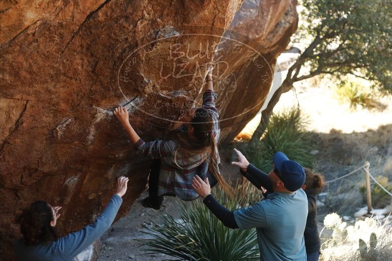 Bouldering in Hueco Tanks on 02/03/2019 with Blue Lizard Climbing and Yoga
Filename: SRM_20190203_1258060.jpg
Aperture: f/3.5
Shutter Speed: 1/320
Body: Canon EOS-1D Mark II
Lens: Canon EF 50mm f/1.8 II