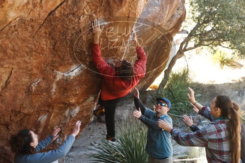 Bouldering in Hueco Tanks on 02/03/2019 with Blue Lizard Climbing and Yoga
Filename: SRM_20190203_1315310.jpg
Aperture: f/3.5
Shutter Speed: 1/250
Body: Canon EOS-1D Mark II
Lens: Canon EF 50mm f/1.8 II