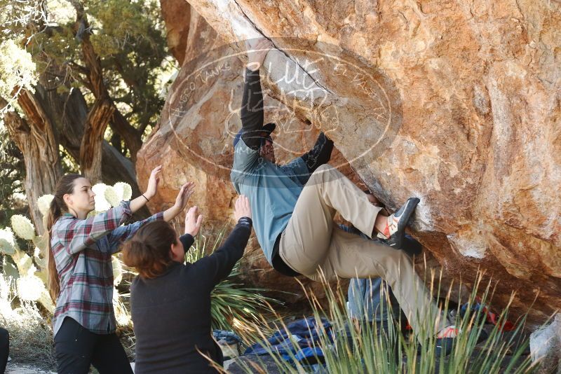 Bouldering in Hueco Tanks on 02/03/2019 with Blue Lizard Climbing and Yoga
Filename: SRM_20190203_1322020.jpg
Aperture: f/3.5
Shutter Speed: 1/250
Body: Canon EOS-1D Mark II
Lens: Canon EF 50mm f/1.8 II