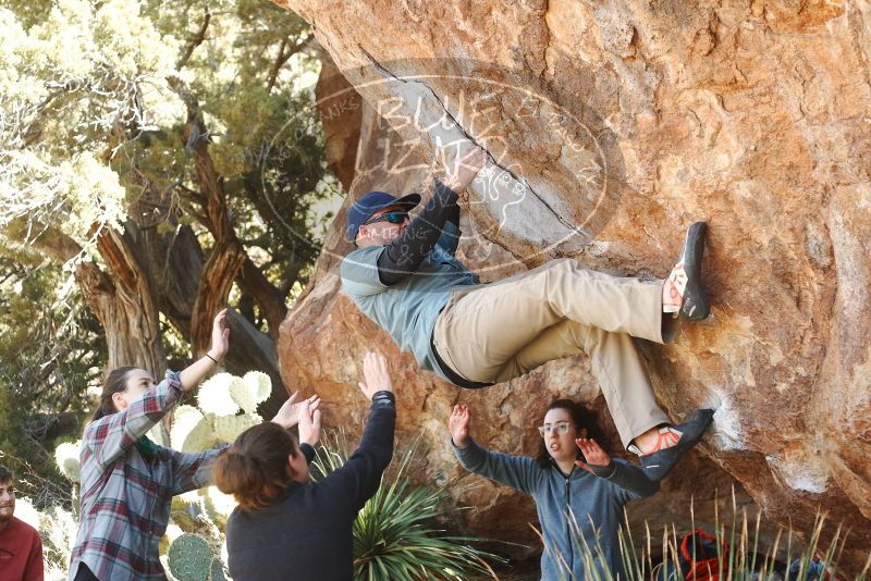 Bouldering in Hueco Tanks on 02/03/2019 with Blue Lizard Climbing and Yoga
Filename: SRM_20190203_1322080.jpg
Aperture: f/3.5
Shutter Speed: 1/250
Body: Canon EOS-1D Mark II
Lens: Canon EF 50mm f/1.8 II