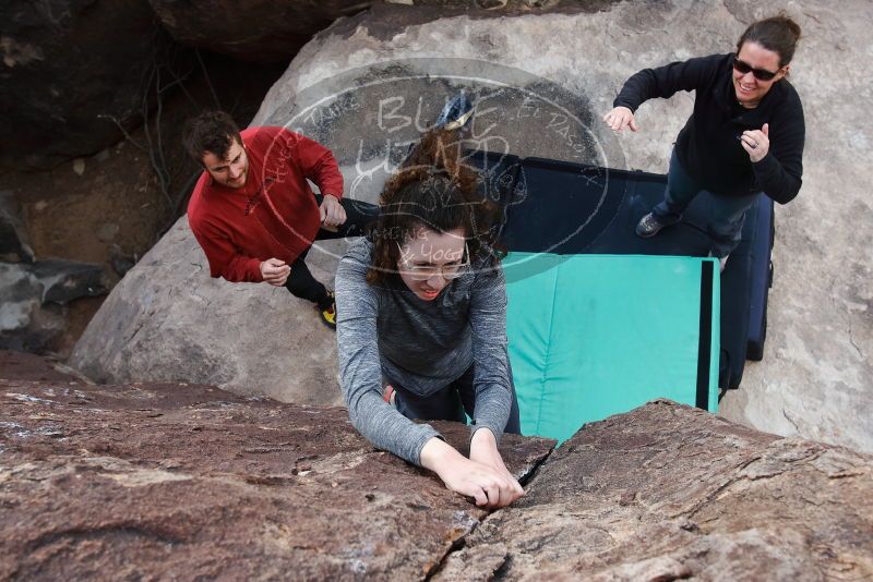 Bouldering in Hueco Tanks on 02/03/2019 with Blue Lizard Climbing and Yoga
Filename: SRM_20190203_1651120.jpg
Aperture: f/5.6
Shutter Speed: 1/200
Body: Canon EOS-1D Mark II
Lens: Canon EF 16-35mm f/2.8 L
