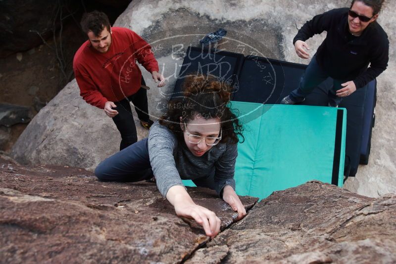Bouldering in Hueco Tanks on 02/03/2019 with Blue Lizard Climbing and Yoga
Filename: SRM_20190203_1652030.jpg
Aperture: f/5.6
Shutter Speed: 1/320
Body: Canon EOS-1D Mark II
Lens: Canon EF 16-35mm f/2.8 L