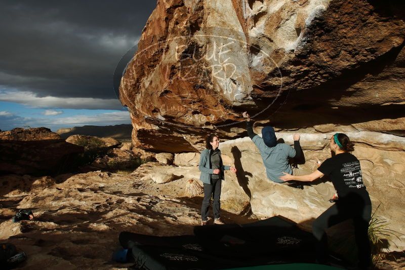 Bouldering in Hueco Tanks on 02/03/2019 with Blue Lizard Climbing and Yoga
Filename: SRM_20190203_1724250.jpg
Aperture: f/8.0
Shutter Speed: 1/400
Body: Canon EOS-1D Mark II
Lens: Canon EF 16-35mm f/2.8 L