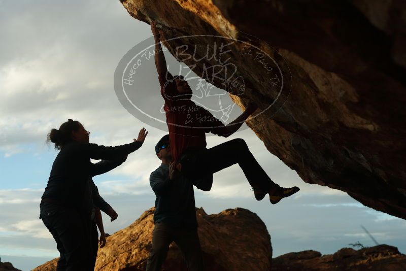 Bouldering in Hueco Tanks on 02/03/2019 with Blue Lizard Climbing and Yoga
Filename: SRM_20190203_1816260.jpg
Aperture: f/4.0
Shutter Speed: 1/1250
Body: Canon EOS-1D Mark II
Lens: Canon EF 50mm f/1.8 II