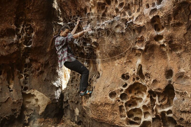 Bouldering in Hueco Tanks on 02/02/2019 with Blue Lizard Climbing and Yoga
Filename: SRM_20190202_1459210.jpg
Aperture: f/3.5
Shutter Speed: 1/200
Body: Canon EOS-1D Mark II
Lens: Canon EF 50mm f/1.8 II