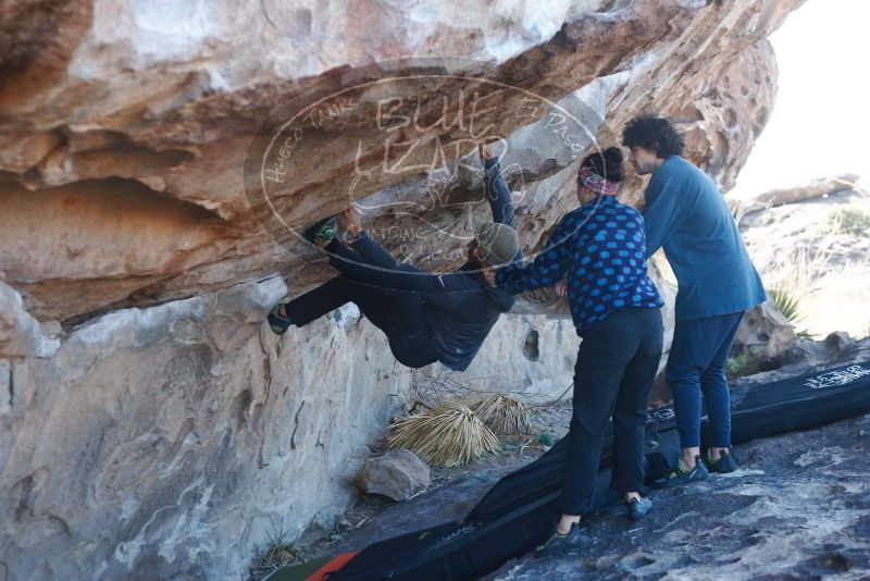 Bouldering in Hueco Tanks on 02/09/2019 with Blue Lizard Climbing and Yoga
Filename: SRM_20190209_1046370.jpg
Aperture: f/3.2
Shutter Speed: 1/400
Body: Canon EOS-1D Mark II
Lens: Canon EF 50mm f/1.8 II