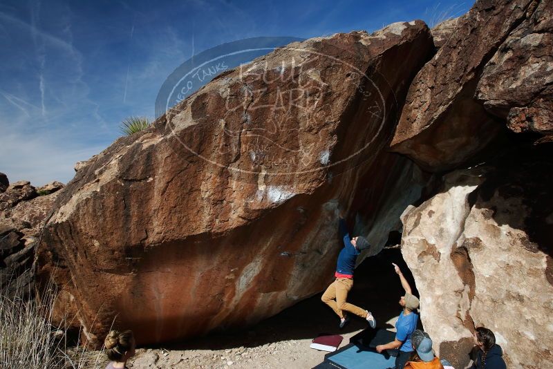 Bouldering in Hueco Tanks on 02/09/2019 with Blue Lizard Climbing and Yoga
Filename: SRM_20190209_1158450.jpg
Aperture: f/5.6
Shutter Speed: 1/250
Body: Canon EOS-1D Mark II
Lens: Canon EF 16-35mm f/2.8 L