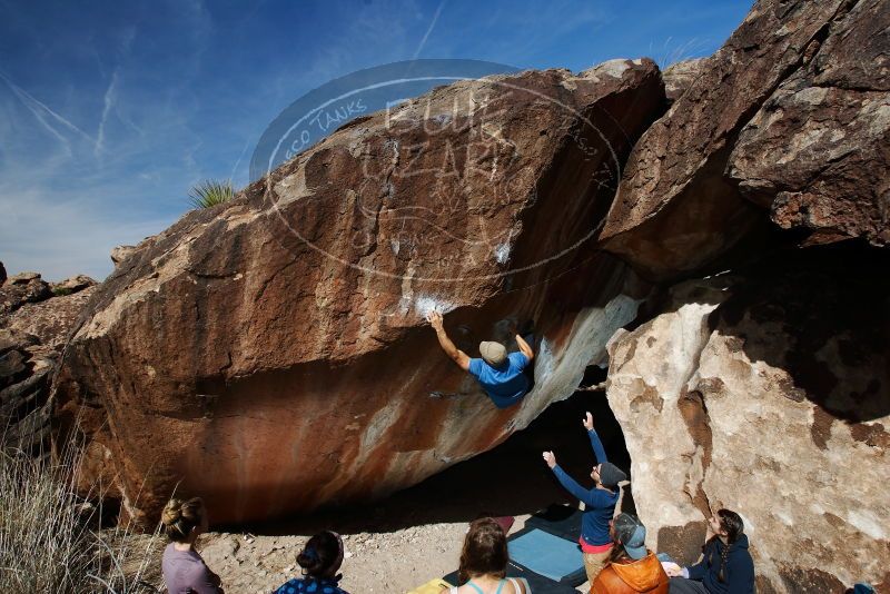 Bouldering in Hueco Tanks on 02/09/2019 with Blue Lizard Climbing and Yoga
Filename: SRM_20190209_1201370.jpg
Aperture: f/5.6
Shutter Speed: 1/250
Body: Canon EOS-1D Mark II
Lens: Canon EF 16-35mm f/2.8 L
