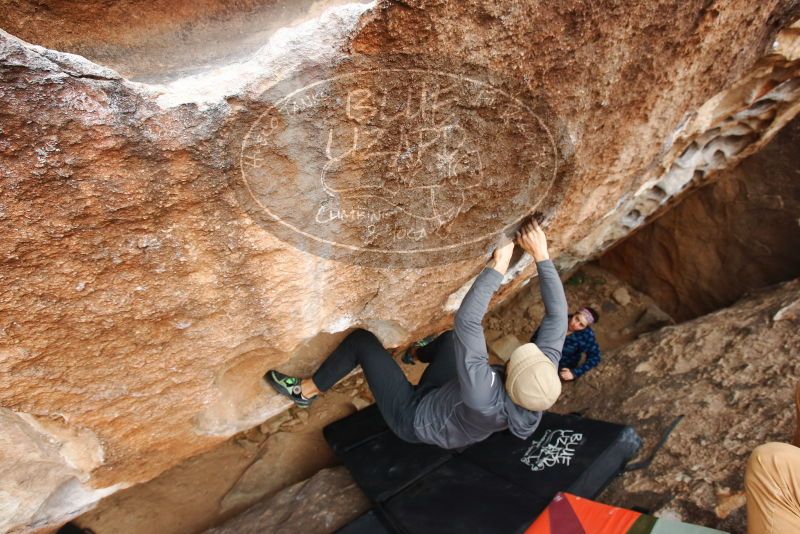 Bouldering in Hueco Tanks on 02/09/2019 with Blue Lizard Climbing and Yoga

Filename: SRM_20190209_1550080.jpg
Aperture: f/5.6
Shutter Speed: 1/400
Body: Canon EOS-1D Mark II
Lens: Canon EF 16-35mm f/2.8 L