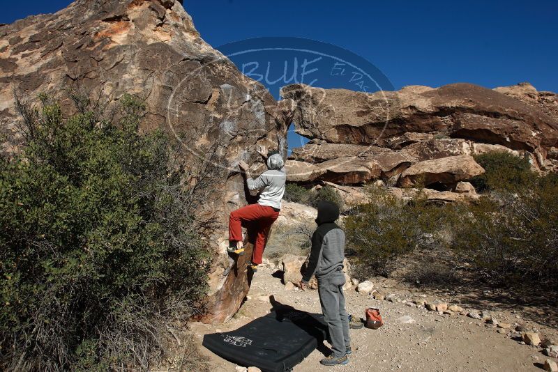 Bouldering in Hueco Tanks on 02/17/2019 with Blue Lizard Climbing and Yoga
Filename: SRM_20190217_1052270.jpg
Aperture: f/5.6
Shutter Speed: 1/400
Body: Canon EOS-1D Mark II
Lens: Canon EF 16-35mm f/2.8 L