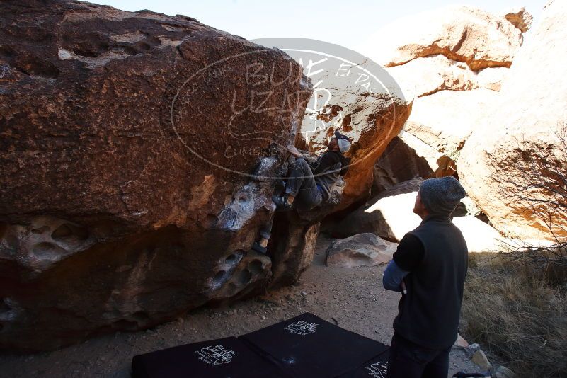 Bouldering in Hueco Tanks on 02/17/2019 with Blue Lizard Climbing and Yoga
Filename: SRM_20190217_1059150.jpg
Aperture: f/5.6
Shutter Speed: 1/320
Body: Canon EOS-1D Mark II
Lens: Canon EF 16-35mm f/2.8 L