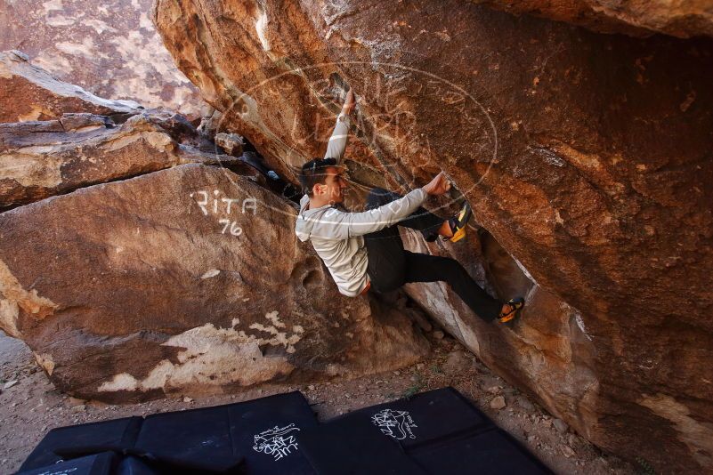 Bouldering in Hueco Tanks on 02/17/2019 with Blue Lizard Climbing and Yoga
Filename: SRM_20190217_1110230.jpg
Aperture: f/4.5
Shutter Speed: 1/400
Body: Canon EOS-1D Mark II
Lens: Canon EF 16-35mm f/2.8 L