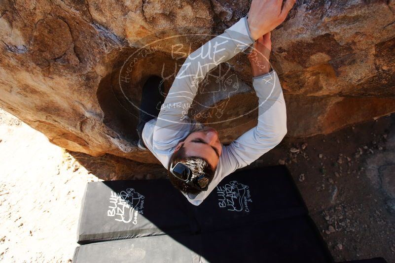 Bouldering in Hueco Tanks on 02/17/2019 with Blue Lizard Climbing and Yoga

Filename: SRM_20190217_1135410.jpg
Aperture: f/5.6
Shutter Speed: 1/400
Body: Canon EOS-1D Mark II
Lens: Canon EF 16-35mm f/2.8 L