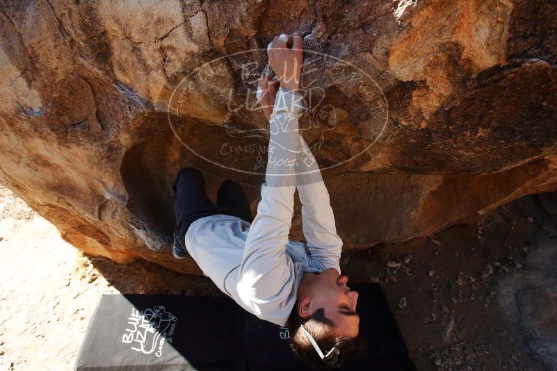 Bouldering in Hueco Tanks on 02/17/2019 with Blue Lizard Climbing and Yoga
Filename: SRM_20190217_1135420.jpg
Aperture: f/5.6
Shutter Speed: 1/500
Body: Canon EOS-1D Mark II
Lens: Canon EF 16-35mm f/2.8 L