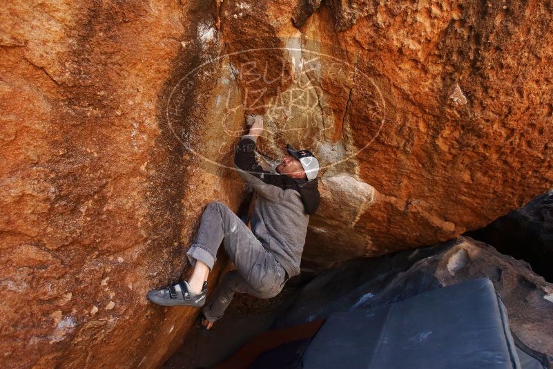 Bouldering in Hueco Tanks on 02/17/2019 with Blue Lizard Climbing and Yoga
Filename: SRM_20190217_1148370.jpg
Aperture: f/5.6
Shutter Speed: 1/250
Body: Canon EOS-1D Mark II
Lens: Canon EF 16-35mm f/2.8 L