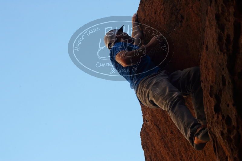 Bouldering in Hueco Tanks on 02/17/2019 with Blue Lizard Climbing and Yoga
Filename: SRM_20190217_1349580.jpg
Aperture: f/9.0
Shutter Speed: 1/400
Body: Canon EOS-1D Mark II
Lens: Canon EF 50mm f/1.8 II