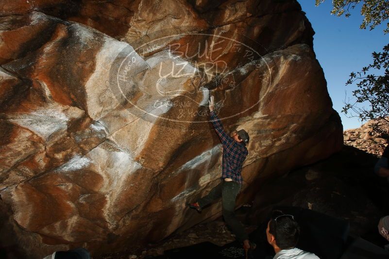 Bouldering in Hueco Tanks on 02/17/2019 with Blue Lizard Climbing and Yoga
Filename: SRM_20190217_1526450.jpg
Aperture: f/8.0
Shutter Speed: 1/250
Body: Canon EOS-1D Mark II
Lens: Canon EF 16-35mm f/2.8 L