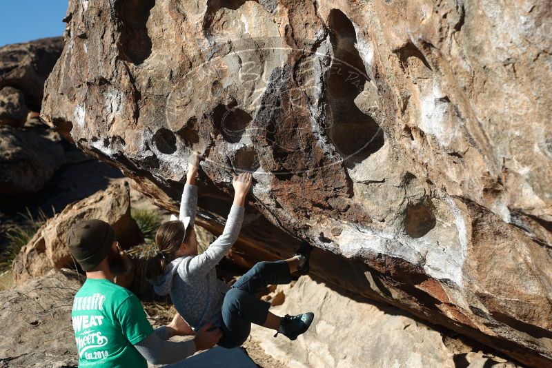 Bouldering in Hueco Tanks on 02/22/2019 with Blue Lizard Climbing and Yoga
Filename: SRM_20190222_1018100.jpg
Aperture: f/4.0
Shutter Speed: 1/800
Body: Canon EOS-1D Mark II
Lens: Canon EF 50mm f/1.8 II