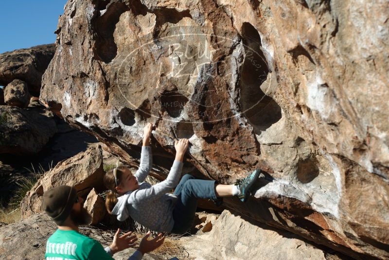 Bouldering in Hueco Tanks on 02/22/2019 with Blue Lizard Climbing and Yoga
Filename: SRM_20190222_1018140.jpg
Aperture: f/4.0
Shutter Speed: 1/800
Body: Canon EOS-1D Mark II
Lens: Canon EF 50mm f/1.8 II