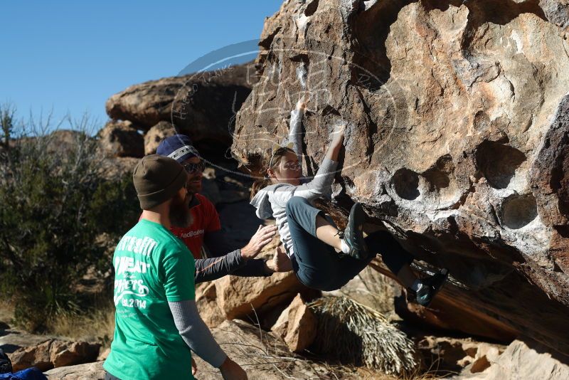 Bouldering in Hueco Tanks on 02/22/2019 with Blue Lizard Climbing and Yoga

Filename: SRM_20190222_1018490.jpg
Aperture: f/4.0
Shutter Speed: 1/800
Body: Canon EOS-1D Mark II
Lens: Canon EF 50mm f/1.8 II