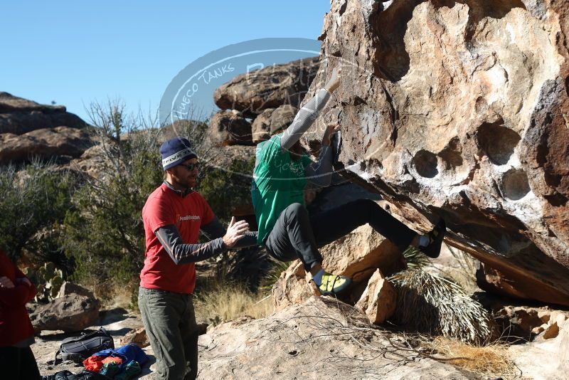 Bouldering in Hueco Tanks on 02/22/2019 with Blue Lizard Climbing and Yoga

Filename: SRM_20190222_1020590.jpg
Aperture: f/4.0
Shutter Speed: 1/500
Body: Canon EOS-1D Mark II
Lens: Canon EF 50mm f/1.8 II