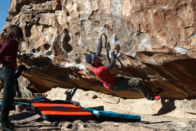 Bouldering in Hueco Tanks on 02/22/2019 with Blue Lizard Climbing and Yoga

Filename: SRM_20190222_1021560.jpg
Aperture: f/4.0
Shutter Speed: 1/640
Body: Canon EOS-1D Mark II
Lens: Canon EF 50mm f/1.8 II