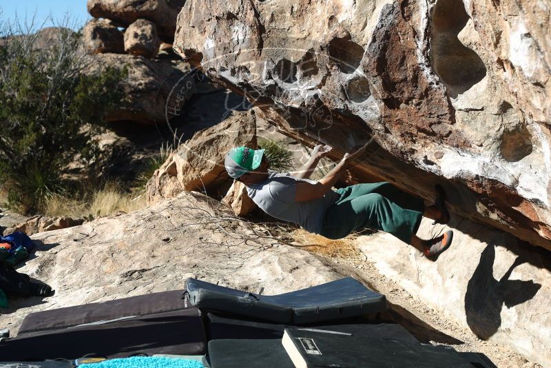 Bouldering in Hueco Tanks on 02/22/2019 with Blue Lizard Climbing and Yoga

Filename: SRM_20190222_1032370.jpg
Aperture: f/4.0
Shutter Speed: 1/500
Body: Canon EOS-1D Mark II
Lens: Canon EF 50mm f/1.8 II