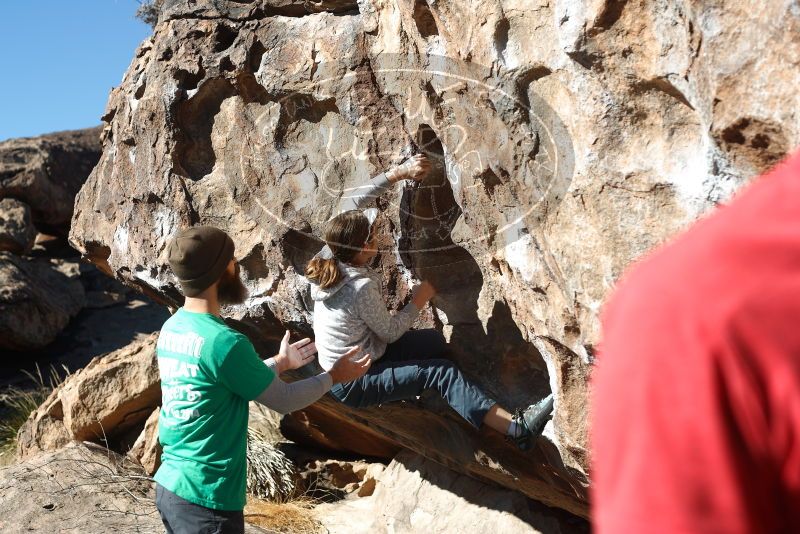 Bouldering in Hueco Tanks on 02/22/2019 with Blue Lizard Climbing and Yoga
Filename: SRM_20190222_1035190.jpg
Aperture: f/4.0
Shutter Speed: 1/500
Body: Canon EOS-1D Mark II
Lens: Canon EF 50mm f/1.8 II