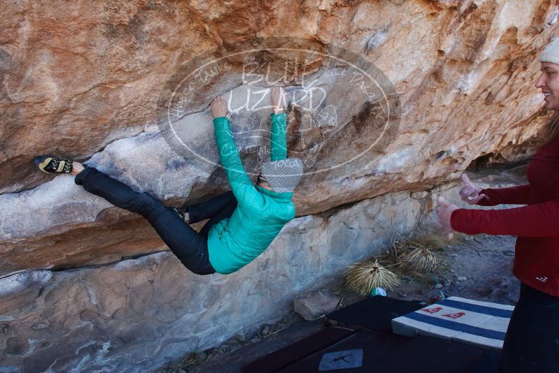 Bouldering in Hueco Tanks on 02/22/2019 with Blue Lizard Climbing and Yoga

Filename: SRM_20190222_1138550.jpg
Aperture: f/6.3
Shutter Speed: 1/250
Body: Canon EOS-1D Mark II
Lens: Canon EF 16-35mm f/2.8 L