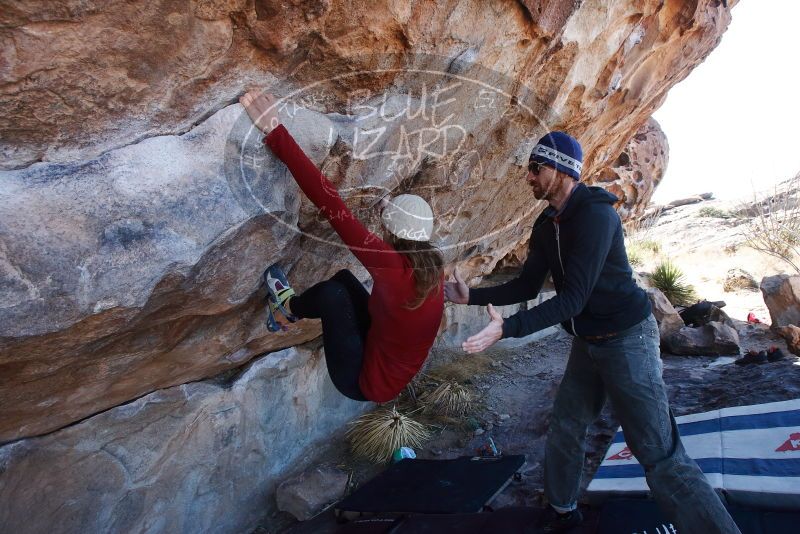 Bouldering in Hueco Tanks on 02/22/2019 with Blue Lizard Climbing and Yoga
Filename: SRM_20190222_1142420.jpg
Aperture: f/7.1
Shutter Speed: 1/250
Body: Canon EOS-1D Mark II
Lens: Canon EF 16-35mm f/2.8 L