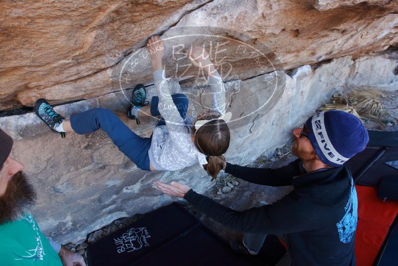 Bouldering in Hueco Tanks on 02/22/2019 with Blue Lizard Climbing and Yoga
Filename: SRM_20190222_1143370.jpg
Aperture: f/5.6
Shutter Speed: 1/250
Body: Canon EOS-1D Mark II
Lens: Canon EF 16-35mm f/2.8 L