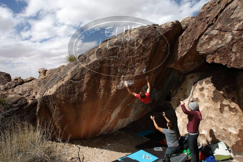 Bouldering in Hueco Tanks on 02/22/2019 with Blue Lizard Climbing and Yoga
Filename: SRM_20190222_1341580.jpg
Aperture: f/7.1
Shutter Speed: 1/250
Body: Canon EOS-1D Mark II
Lens: Canon EF 16-35mm f/2.8 L
