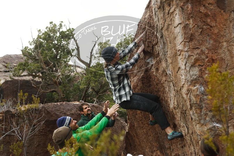 Bouldering in Hueco Tanks on 02/22/2019 with Blue Lizard Climbing and Yoga

Filename: SRM_20190222_1554340.jpg
Aperture: f/4.0
Shutter Speed: 1/640
Body: Canon EOS-1D Mark II
Lens: Canon EF 50mm f/1.8 II