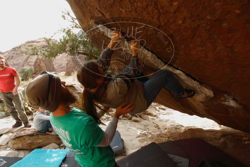 Bouldering in Hueco Tanks on 02/22/2019 with Blue Lizard Climbing and Yoga

Filename: SRM_20190222_1640590.jpg
Aperture: f/5.6
Shutter Speed: 1/200
Body: Canon EOS-1D Mark II
Lens: Canon EF 16-35mm f/2.8 L