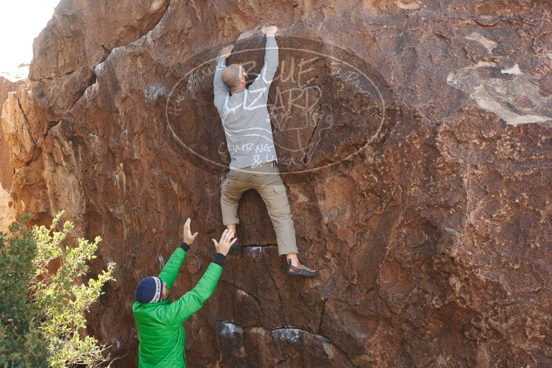 Bouldering in Hueco Tanks on 02/24/2019 with Blue Lizard Climbing and Yoga

Filename: SRM_20190224_1044450.jpg
Aperture: f/4.0
Shutter Speed: 1/500
Body: Canon EOS-1D Mark II
Lens: Canon EF 50mm f/1.8 II