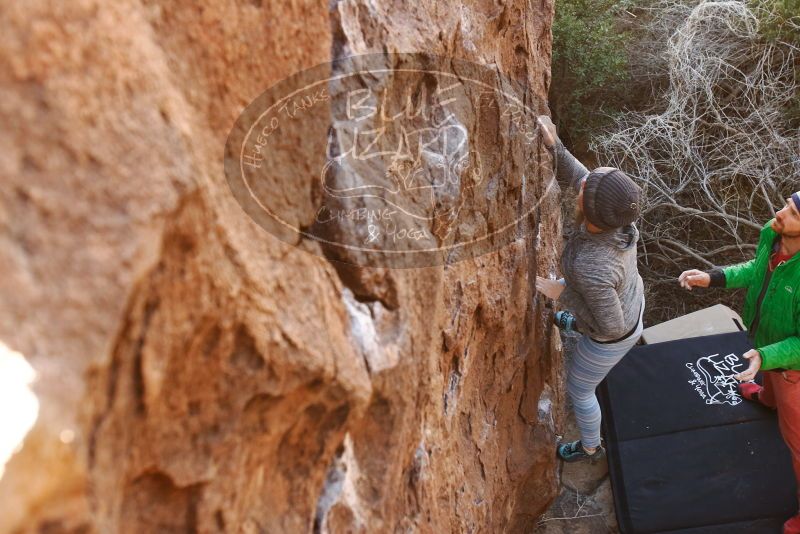 Bouldering in Hueco Tanks on 02/24/2019 with Blue Lizard Climbing and Yoga
Filename: SRM_20190224_1050140.jpg
Aperture: f/4.0
Shutter Speed: 1/250
Body: Canon EOS-1D Mark II
Lens: Canon EF 16-35mm f/2.8 L